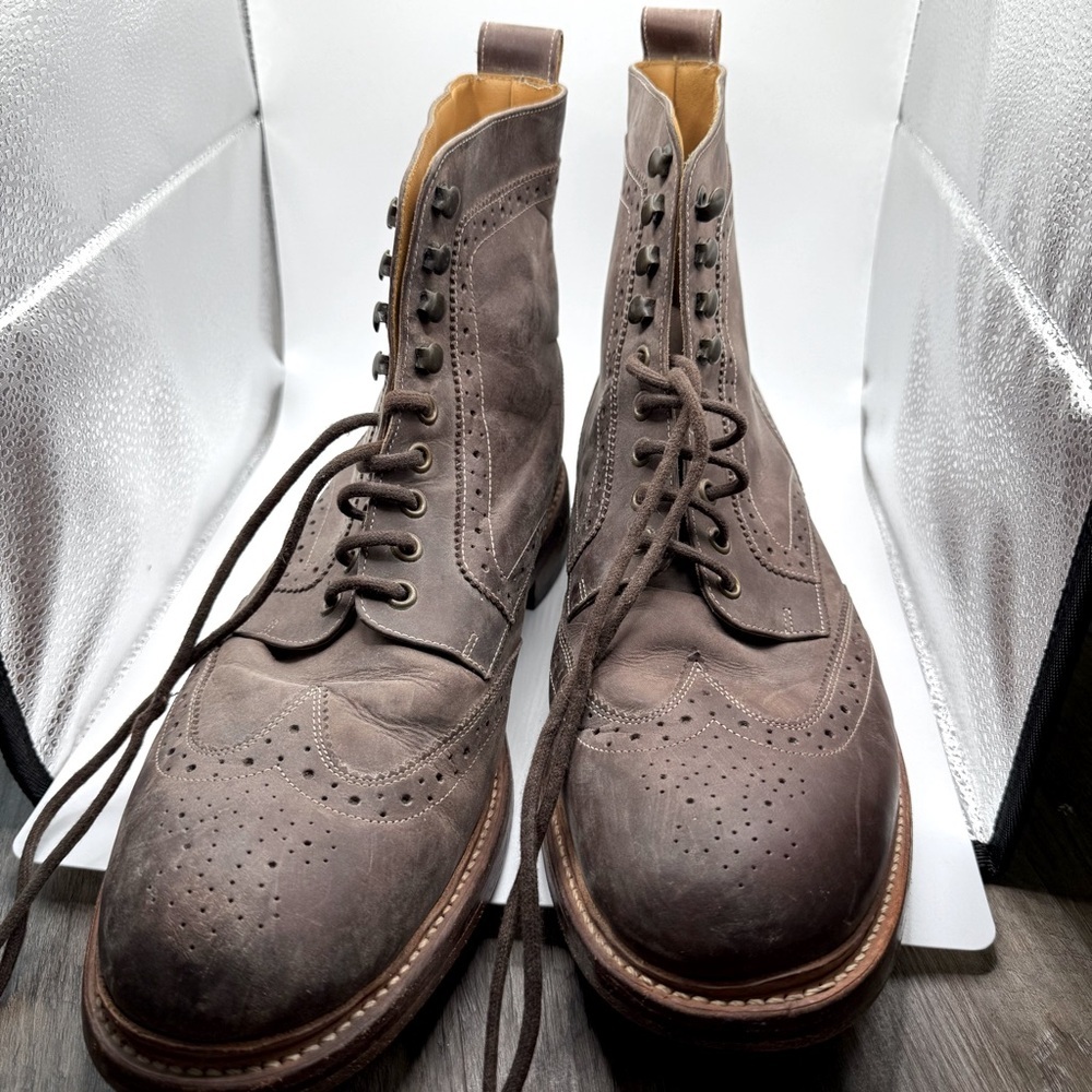 Stacy Adams Men's Brown Leather Brogue Boots